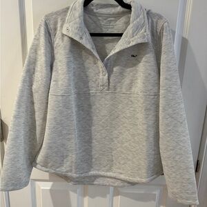 Vineyard Vines Women's Light Gray Cowl Neck Sweater